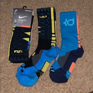 2 Customized Lebron and 1 KD Elite Socks (L)